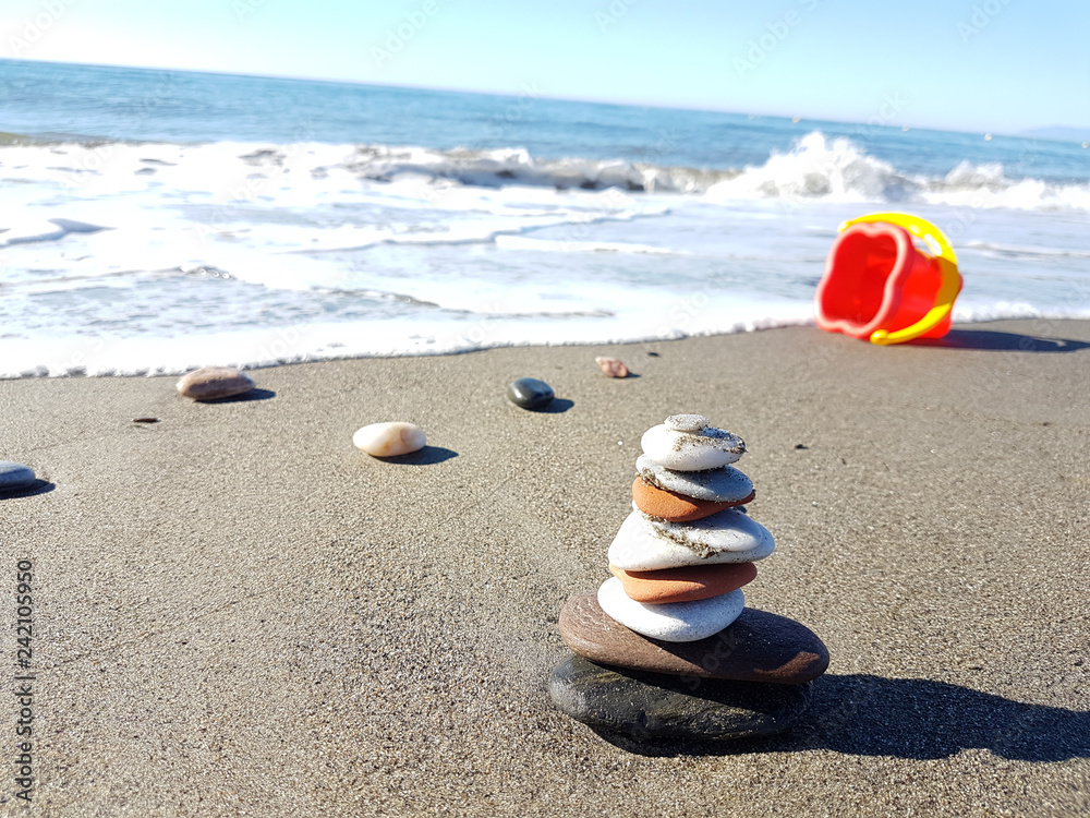 Obraz premium Steine am Strand