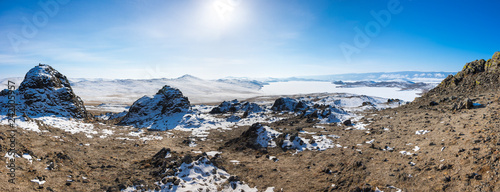 Panoramic view of Olkhon Island photo