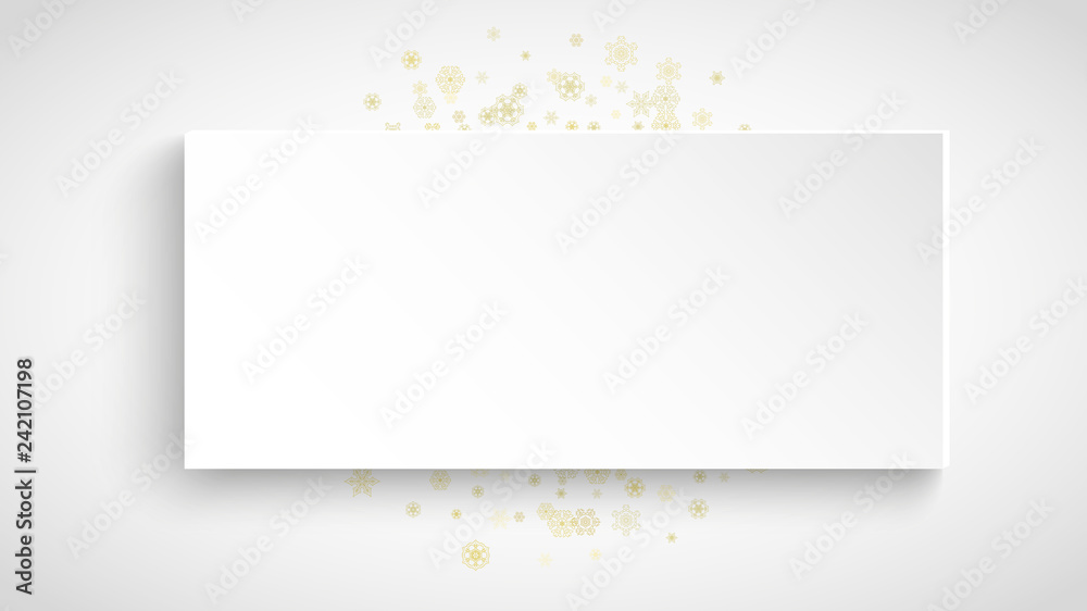 Snowflakes frame on white paper background Snowflakes frame on white paper background