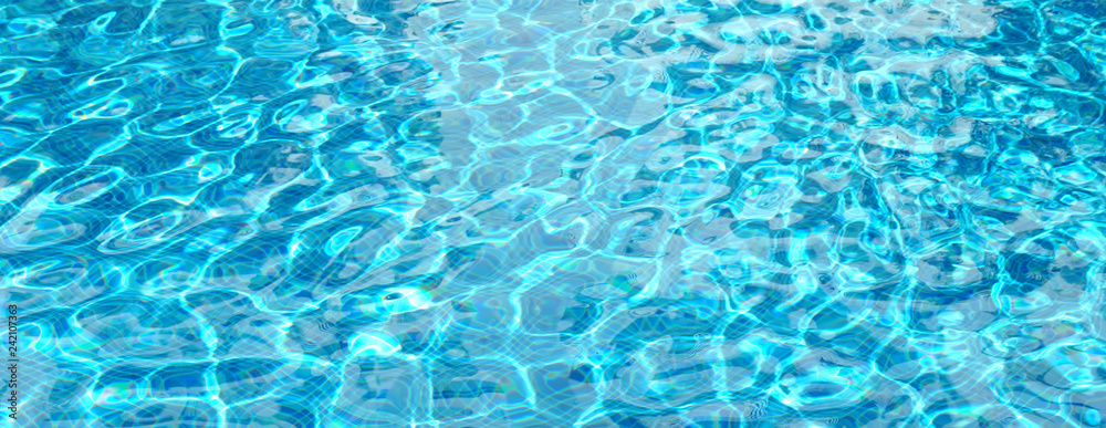 Breiter Hintergrund Banner mit blauem Pool Wasser