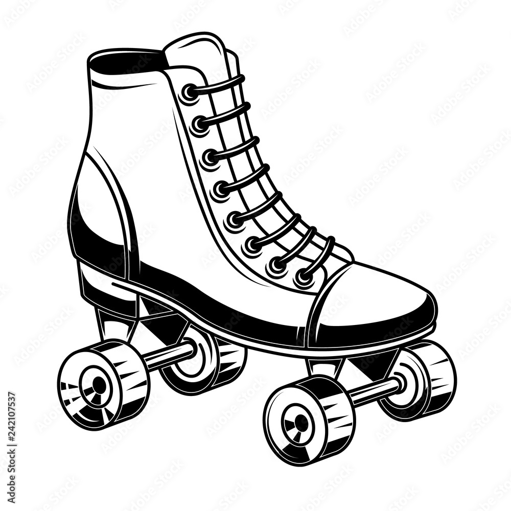 Illustration of roller skates. Design element for logo, label, emblem,  sign, poster. Stock-vektor | Adobe Stock