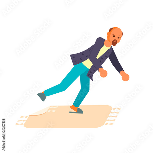 Concept of the man falls