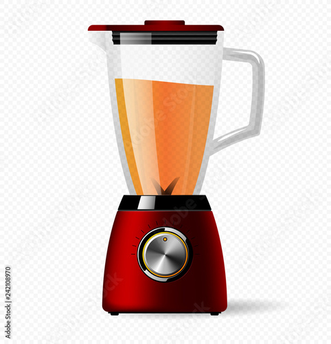 Kitchen electric stationary blender with a glass bowl. Cooking smoothies, cocktail or juice.
