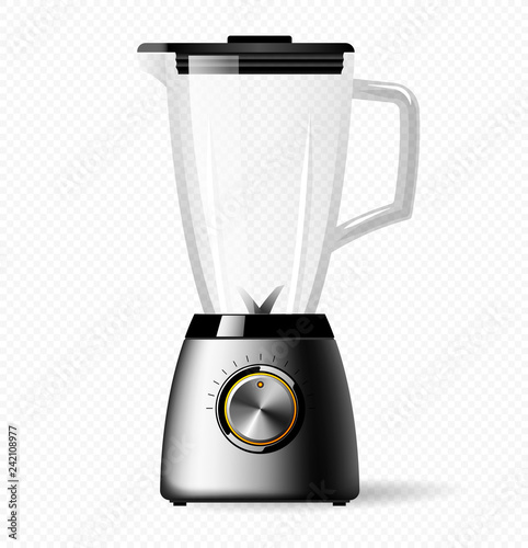 Kitchen electric stationary blender with a glass bowl. Cooking smoothies, cocktail or juice.