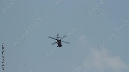 Israeli Military Helicopter flies in the sky photo