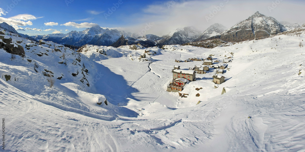 Alpe Prabello e rifugio Cristina in Valmalenco - vista invernale