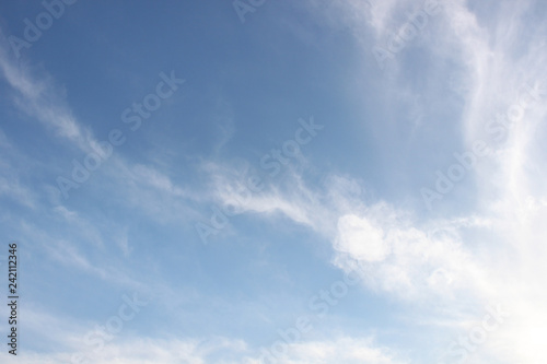 fresh clear blue sky with light cloud
