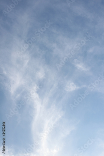 fresh clear blue sky with light cloud