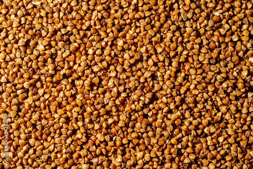 background, texture - buckwheat groats photo