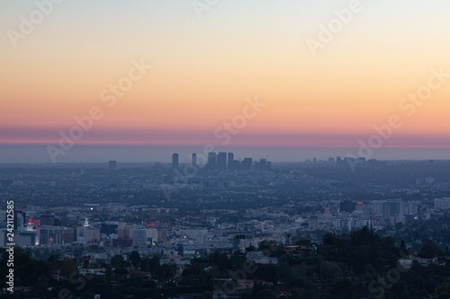 Beautiful sunset view at Los Angeles  USA