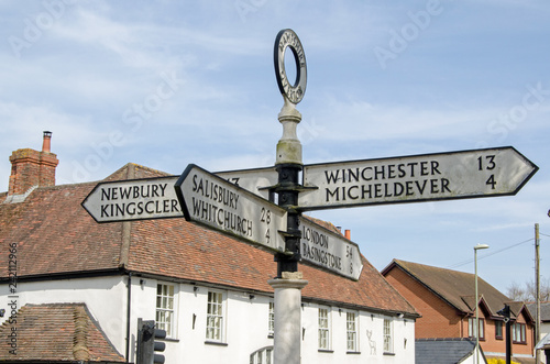 Overton Signpost, Hampshire photo