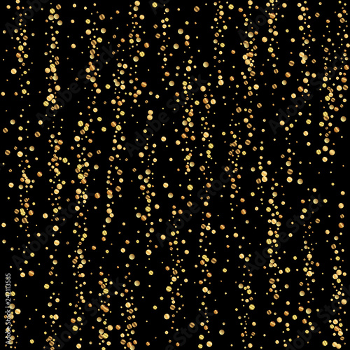 Gold confetti luxury sparkling confetti. Scattered