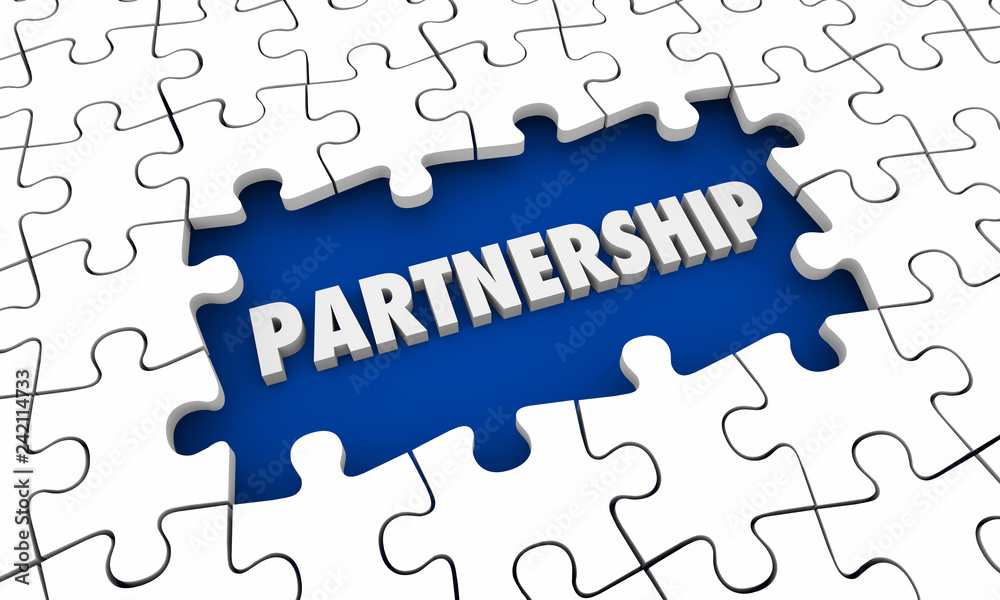 Partnership Cooperation Puzzle Pieces Hole 3d Illustration Partnership Cooperation Puzzle Pieces Hole 3d Illustration