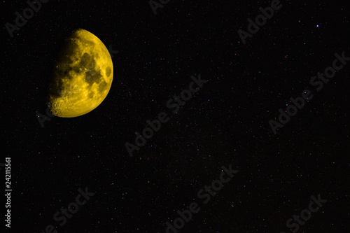 moon in the starry sky
