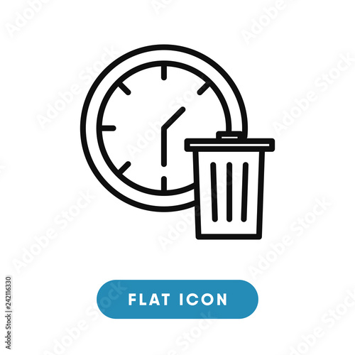 Waste of time vector icon