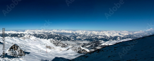 Winter landscape of mountains in Alps 