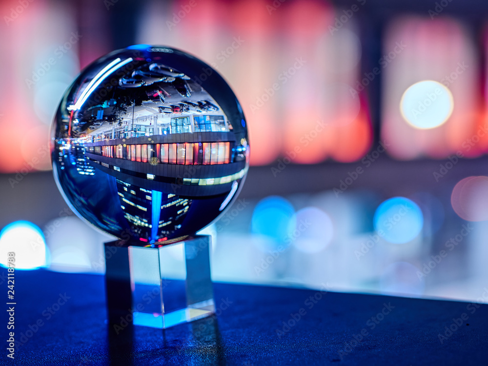 City captured in a crystall ball City captured in a crystall ball