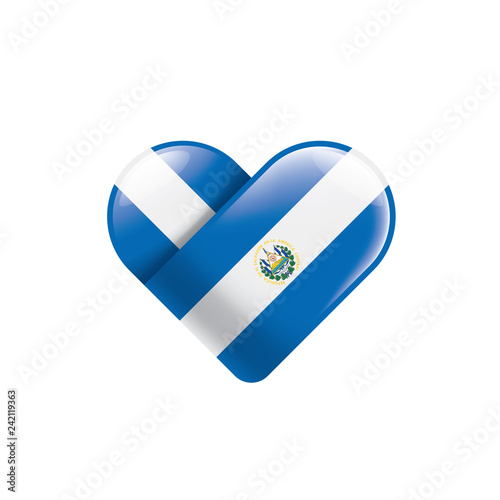 Salvador flag, vector illustration on a white background
