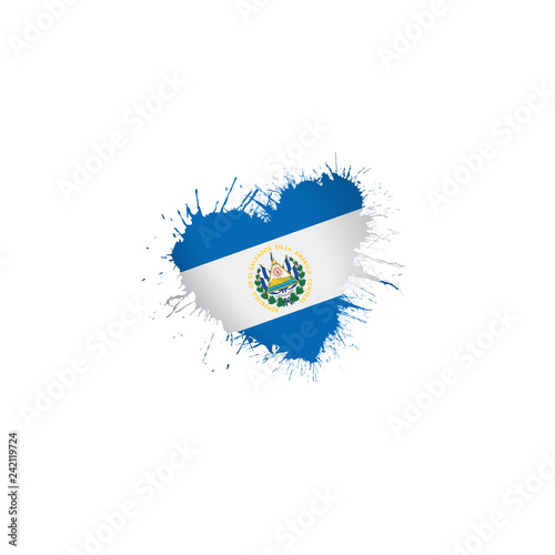 Salvador flag, vector illustration on a white background