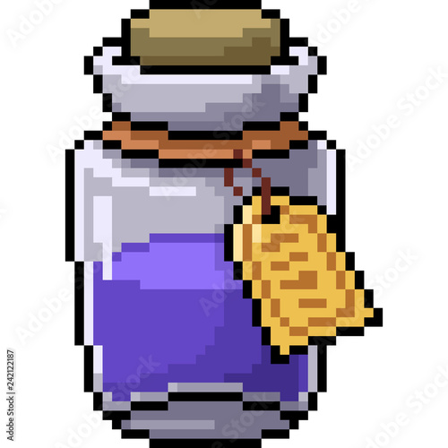 vector pixel art potion bottle
