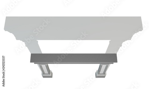 Arch from pilasters. Isolat...