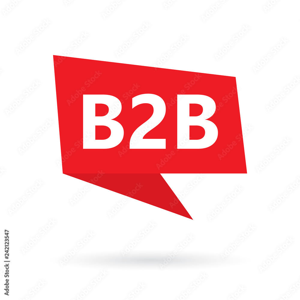 B2B (Business To Business) acronym on a speach bubble- vector illustration B2B (Business To Business) acronym on a speach bubble- vector illustration