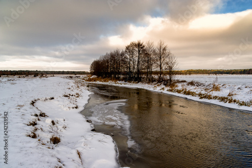 Zima na Podlasiu, rzeka Nareśl