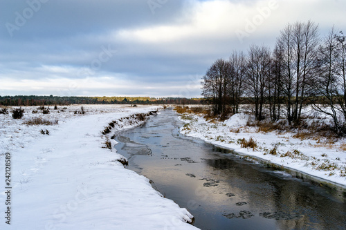 Zima na Podlasiu, rzeka Nareśl