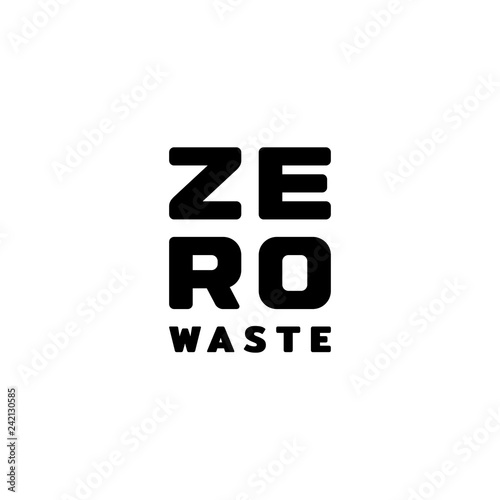 Vector Zero Waste Logo Design Template