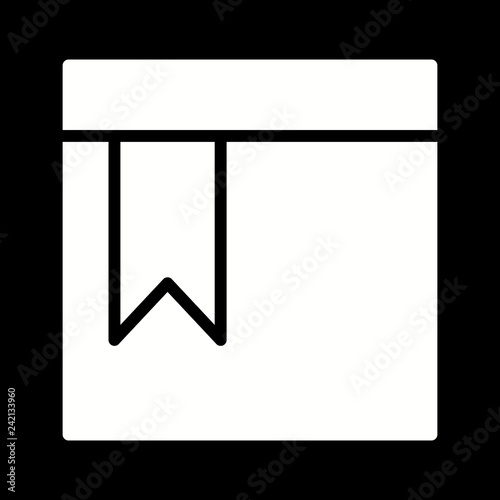 Vector Bookmarked Page Icon