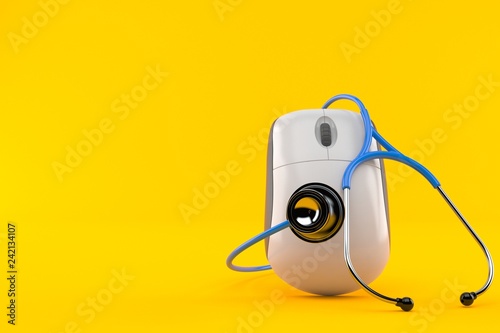 Computer mouse with stethoscope