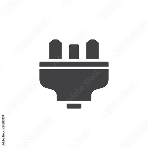 uk electric plug vector icon. filled flat sign for mobile concept and web design. Electrical plug simple solid icon. Symbol, logo illustration. Pixel perfect vector graphics