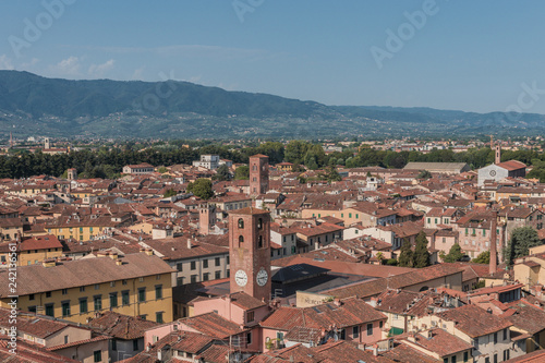 Amazing red rooftops of Lucca at Tuscany in  Italy © Konstantin
