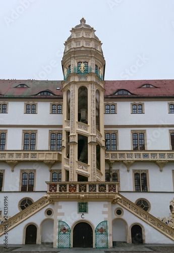 Main entrance to the castle Hartenfels in Torgau photo