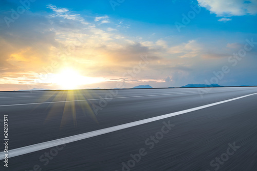 Air highway asphalt road and beautiful sky scenery © 昊 周