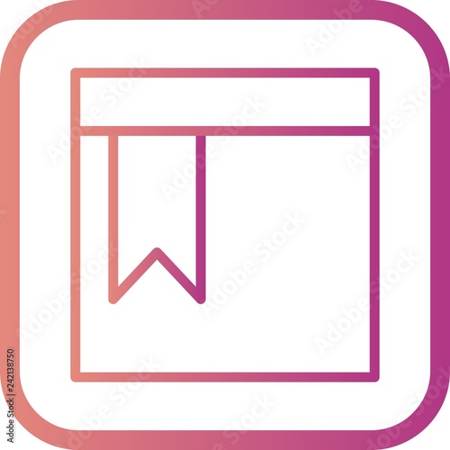 Vector Bookmarked Page Icon