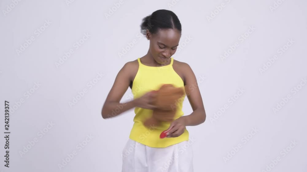 Sad young African woman brokenhearted for Valentine's day Sad young African woman brokenhearted for Valentine's day