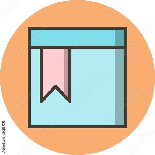 Vector Bookmarked Page Icon