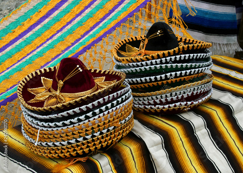 Colorful Sombreros and Blankes