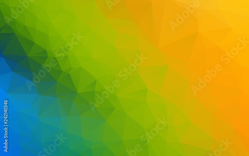 green yellow blue triangle polygonal geometric design