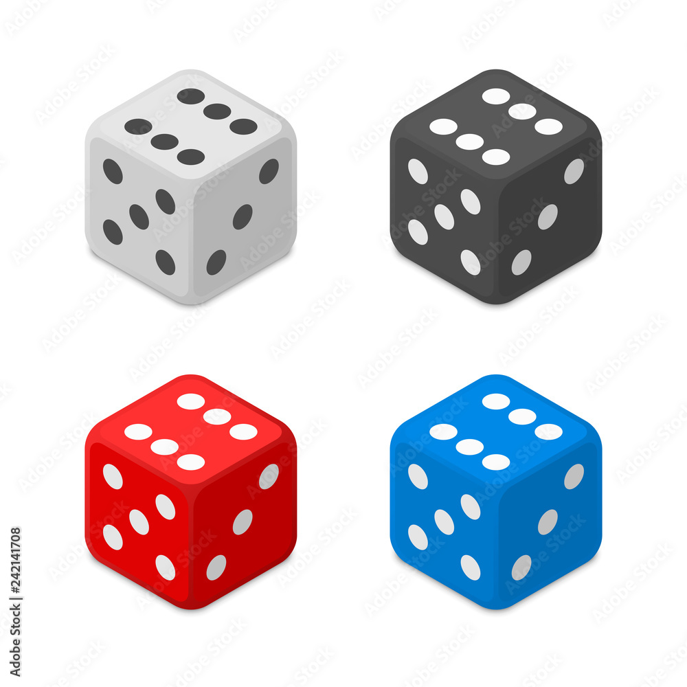 Dice icon set. Dice icon set.