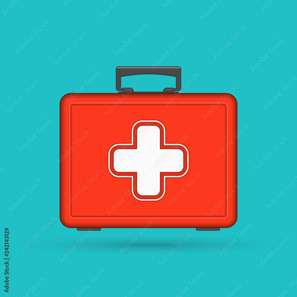 Obraz premium First aid kit box.