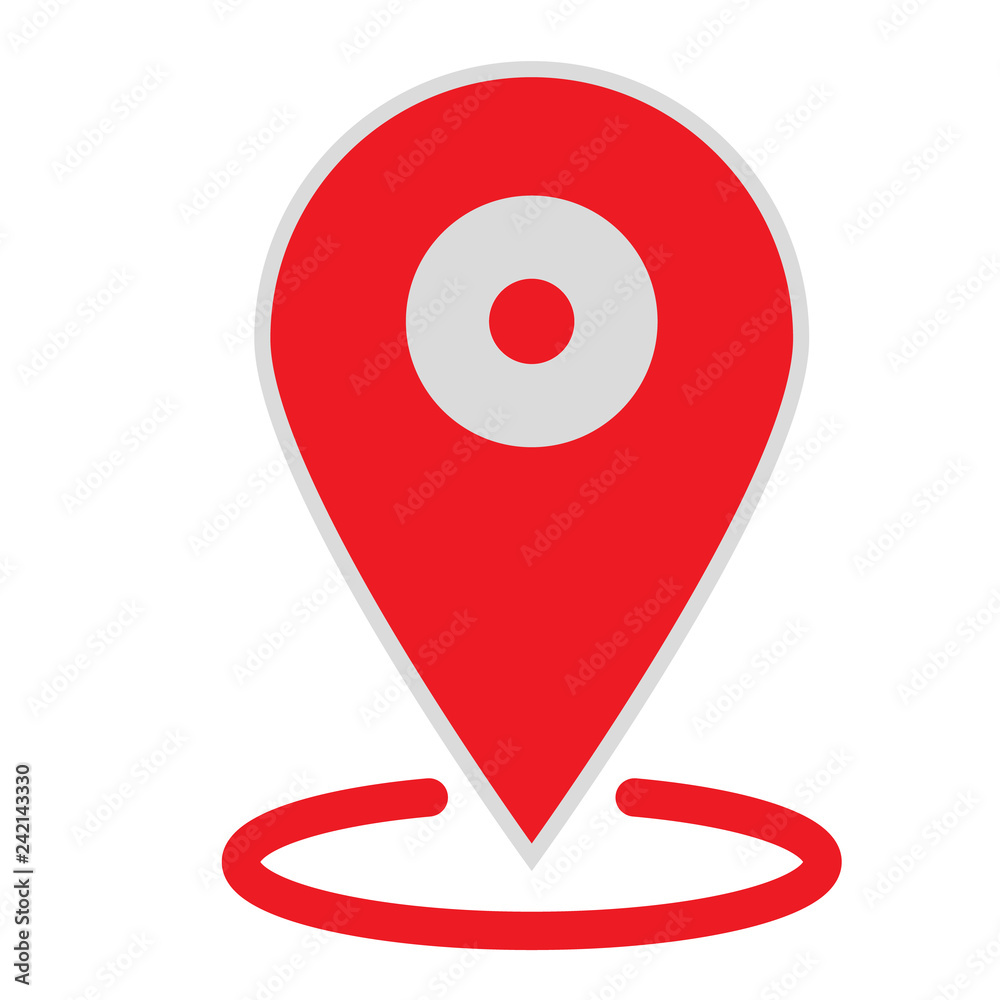 location map icon on white background. flat style. location map icon for  your web site design, logo, app, UI. gps pointer mark symbol. gps pointer  mark sign. Stock Vector | Adobe Stock