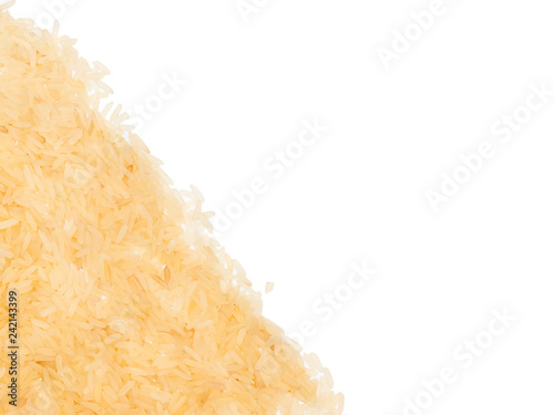 Basmati rice on a pile isolated on white background