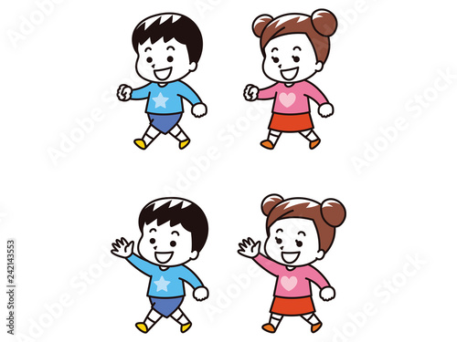 お散歩中の子供