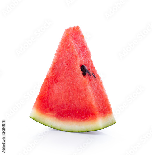 pieces of refreshing watermelon on a white background