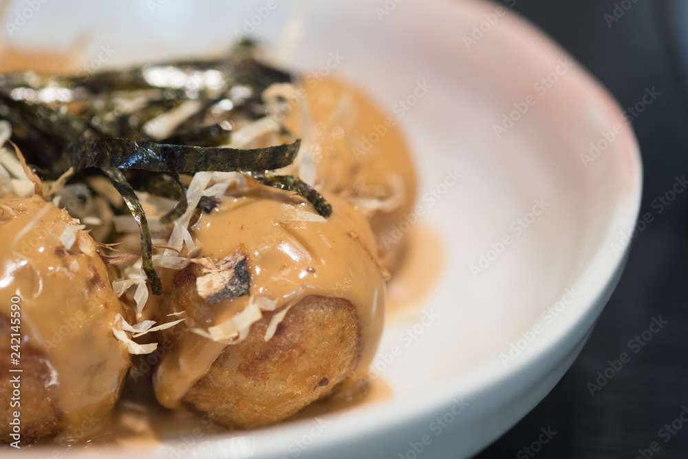 Takoyaki is a Japanese snack Takoyaki is a Japanese snack
