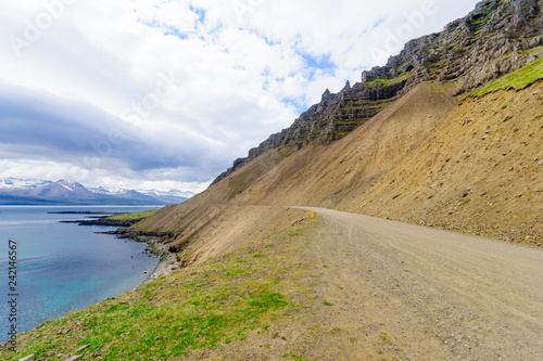 Coastline and landscape in the east fjords