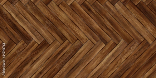 Fototapeta Naklejka Na Ścianę i Meble -  Seamless wood parquet texture horizontal herringbone brown