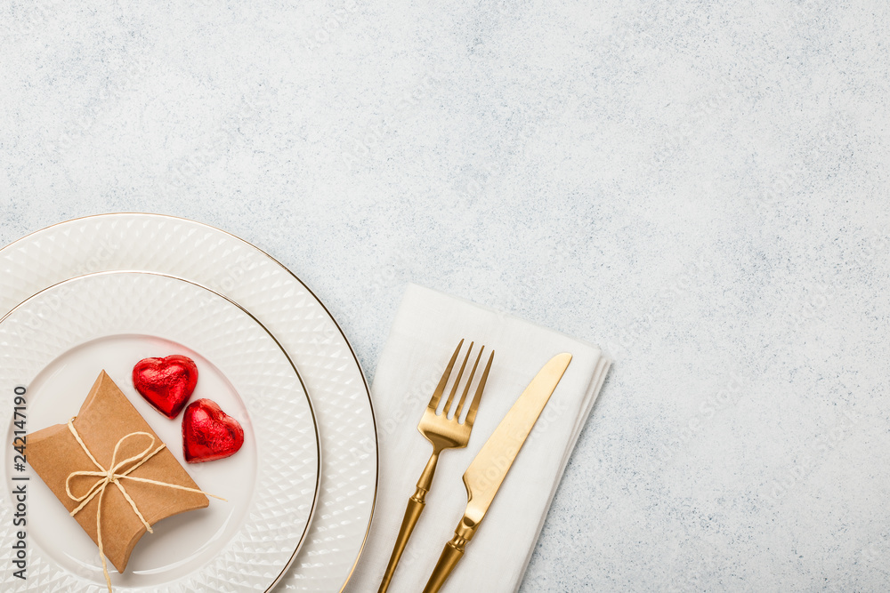 Valentine's Day table setting Valentine's Day table setting